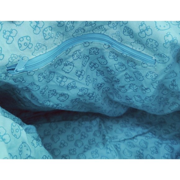 Y2K HTF Loungefly Hello Kitty Mushroom Duffel Weekender Bag Brown Red White - Picture 9 of 12